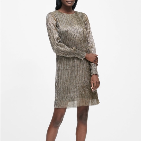 Banana Republic Metallic Shift Dress